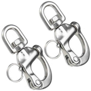 Swivel Eye Snap Shackle Quick Release Bail Rigging, 2 3/4" Stainless Steel 2-Pack - FO443-M2 - Five Oceans