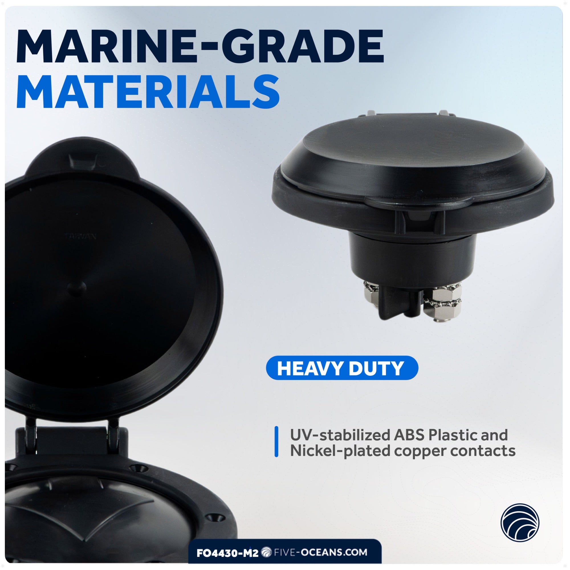Heavy-Duty Windlass Up/Down Deck Foot Switch, 12V, 4" Diameter - FO4430-M2 - Five Oceans