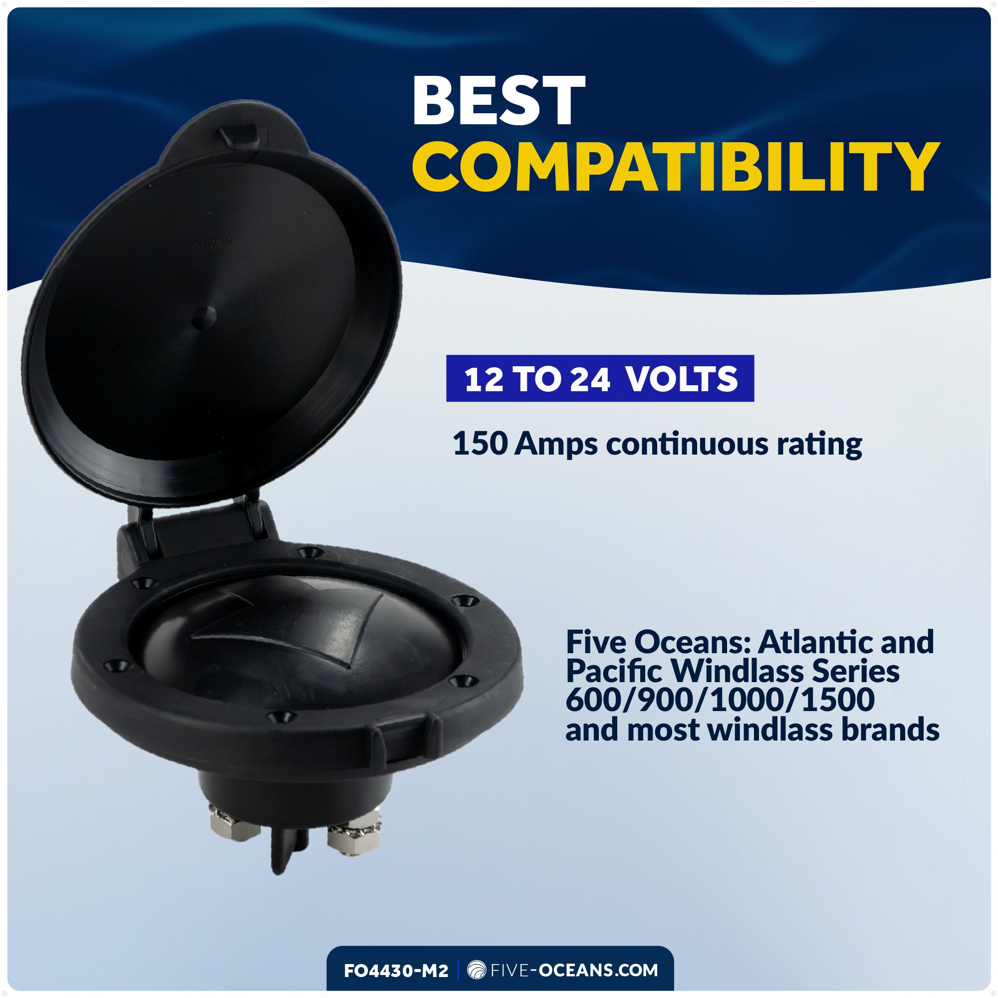 Up/Down Windlass Foot Switch, 12V - FO4430-M2 - Five Oceans