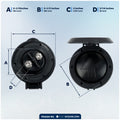 Up/Down Windlass Foot Switch, 12V - FO4430-M2 - Five Oceans