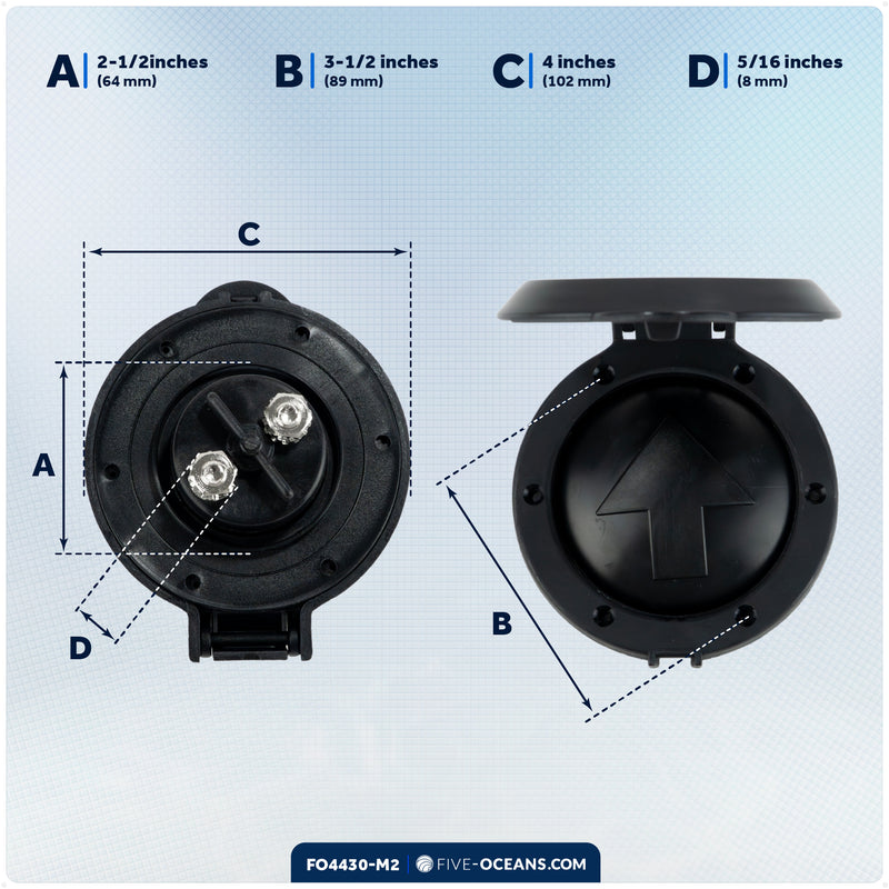 Up/Down Windlass Foot Switch, 12V - FO4430-M2 - Five Oceans