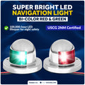 LED Navigation Side Lights - Horizontal Mount, 12V - 2NM