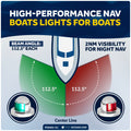 LED Navigation Side Lights - Horizontal Mount, 12V - 2NM