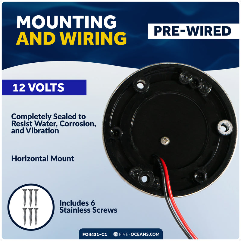 LED Navigation Side Lights - Horizontal Mount, 12V - 2NM