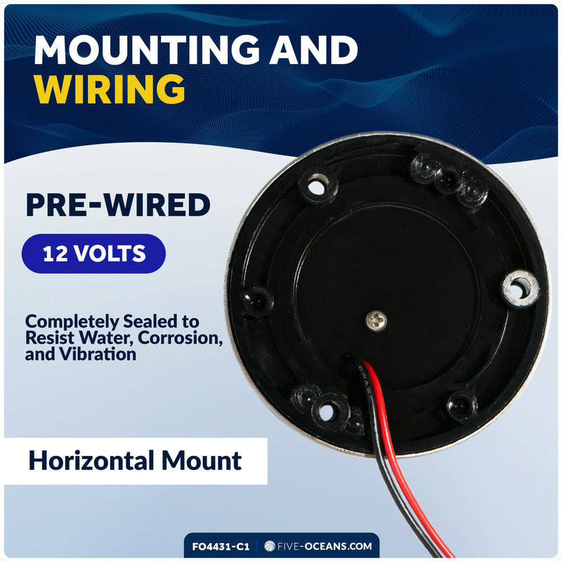 LED Navigation Side Lights - Horizontal Mount, 12V - 2NM - FO4431-C1 - Five Oceans