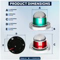 LED Navigation Side Lights - Horizontal Mount, 12V - 2NM