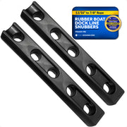 Marine Rubber Boat Dock Line Mooring Snubbers, 13/16" to 7/8" Rope (20mm-22mm), EPDM Rubber, 2-Pack - FO4435-M2 - Five Oceans