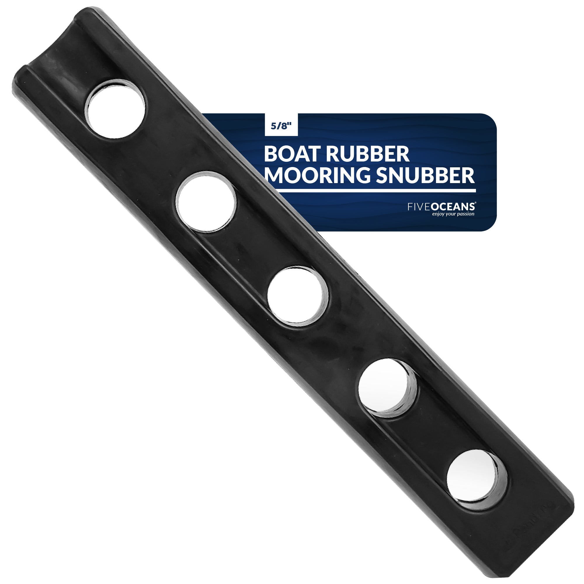 Boat Rubber Mooring Snubber for 5/8" to 13/16" Dock Lines, EPDM Rubber - FO4435 - Five Oceans