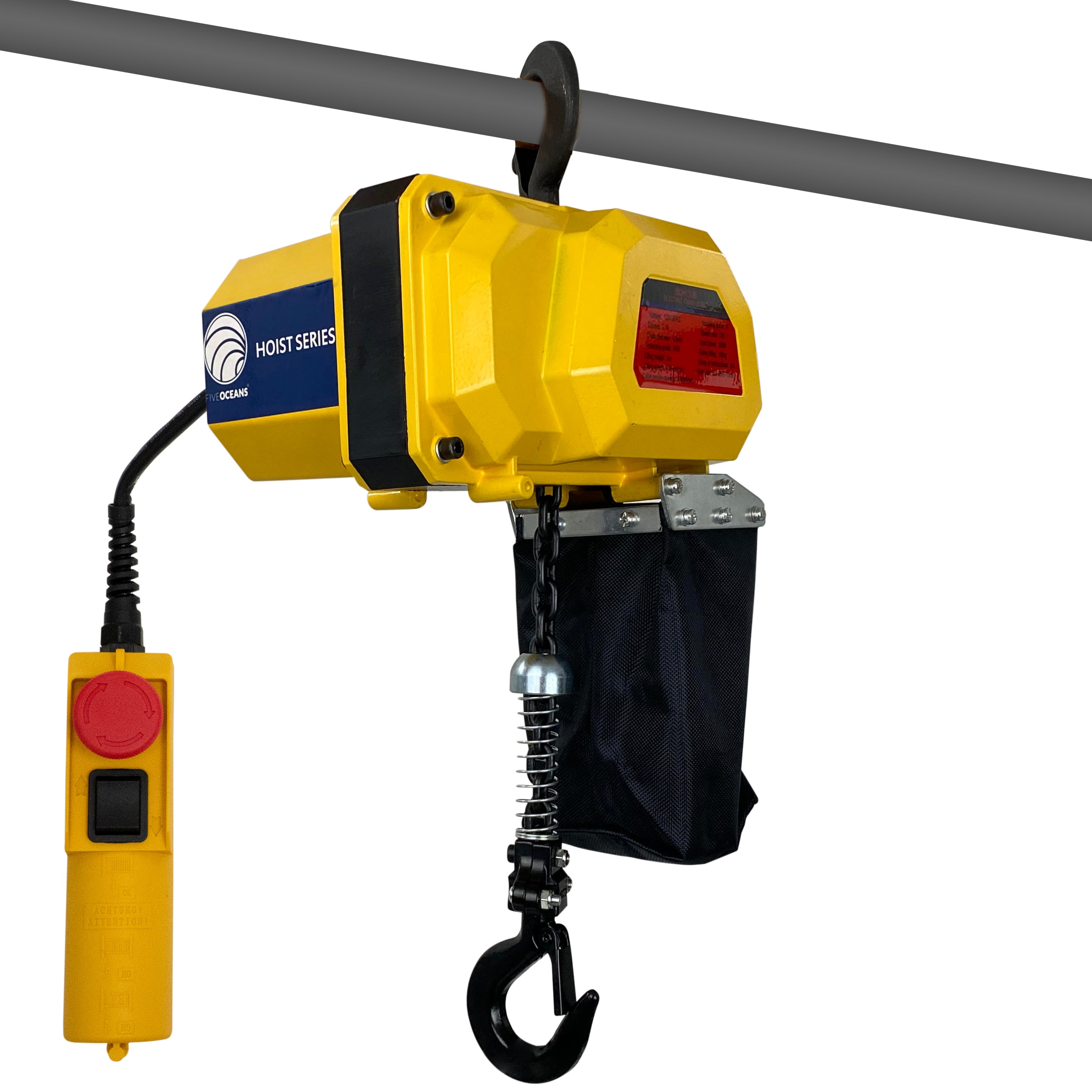 Electric Chain Hoist 660LBS / 300KG, 6 FT Remote Control, 120 V / 60 HZ - FO4438 - Five Oceans