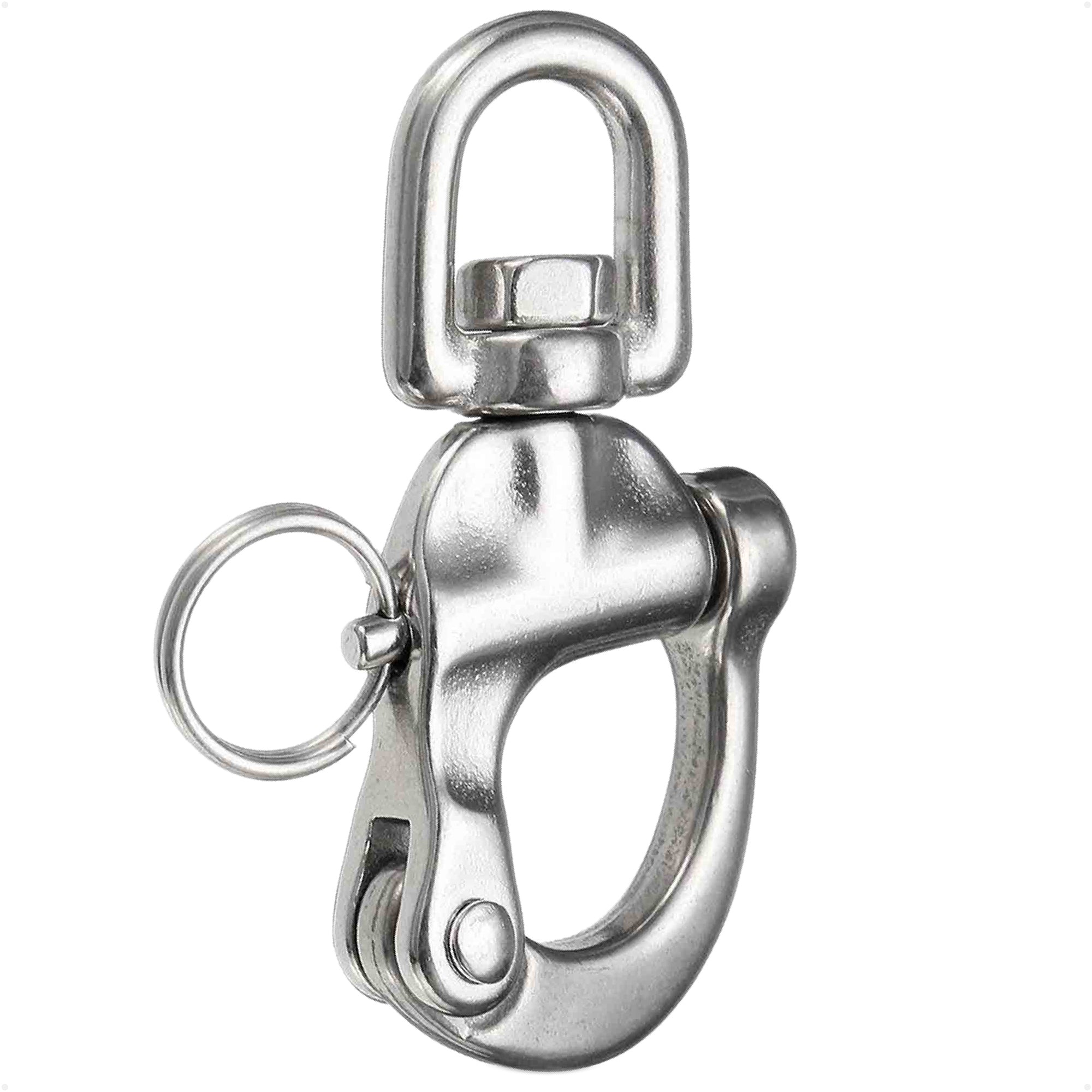 2-3/4" Pin Release Snap Shackle with Swivel Eye, AISI316 Stainless Steel - FO443 - Five Oceans