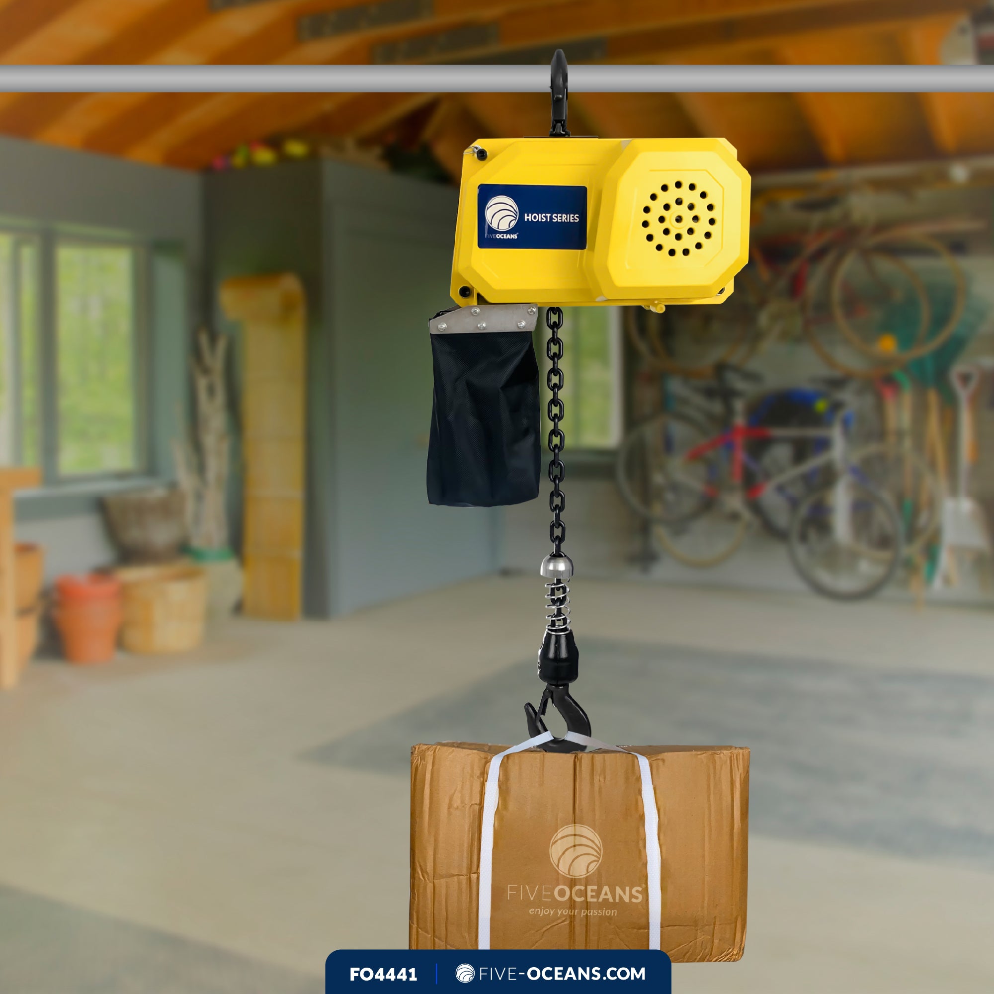 660Lb / 300Kg Electric Chain Hoist with 20Ft Cable Control, 120V - FO4441