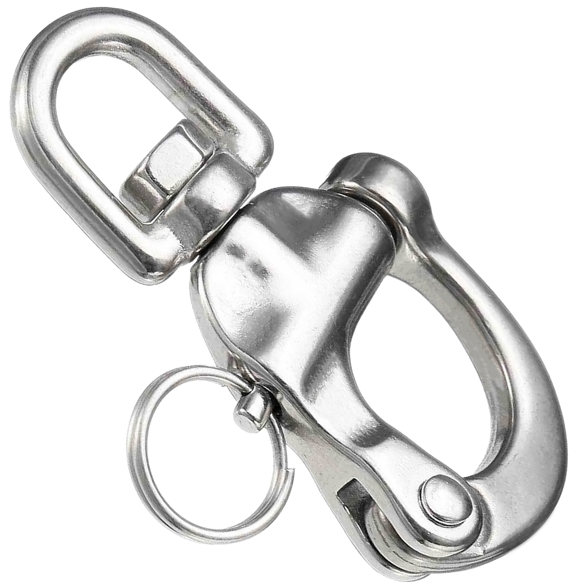 Swivel Eye Snap Shackle Quick Release Bail Rigging, 3 1/2" Stainless Steel - FO444 - Five Oceans