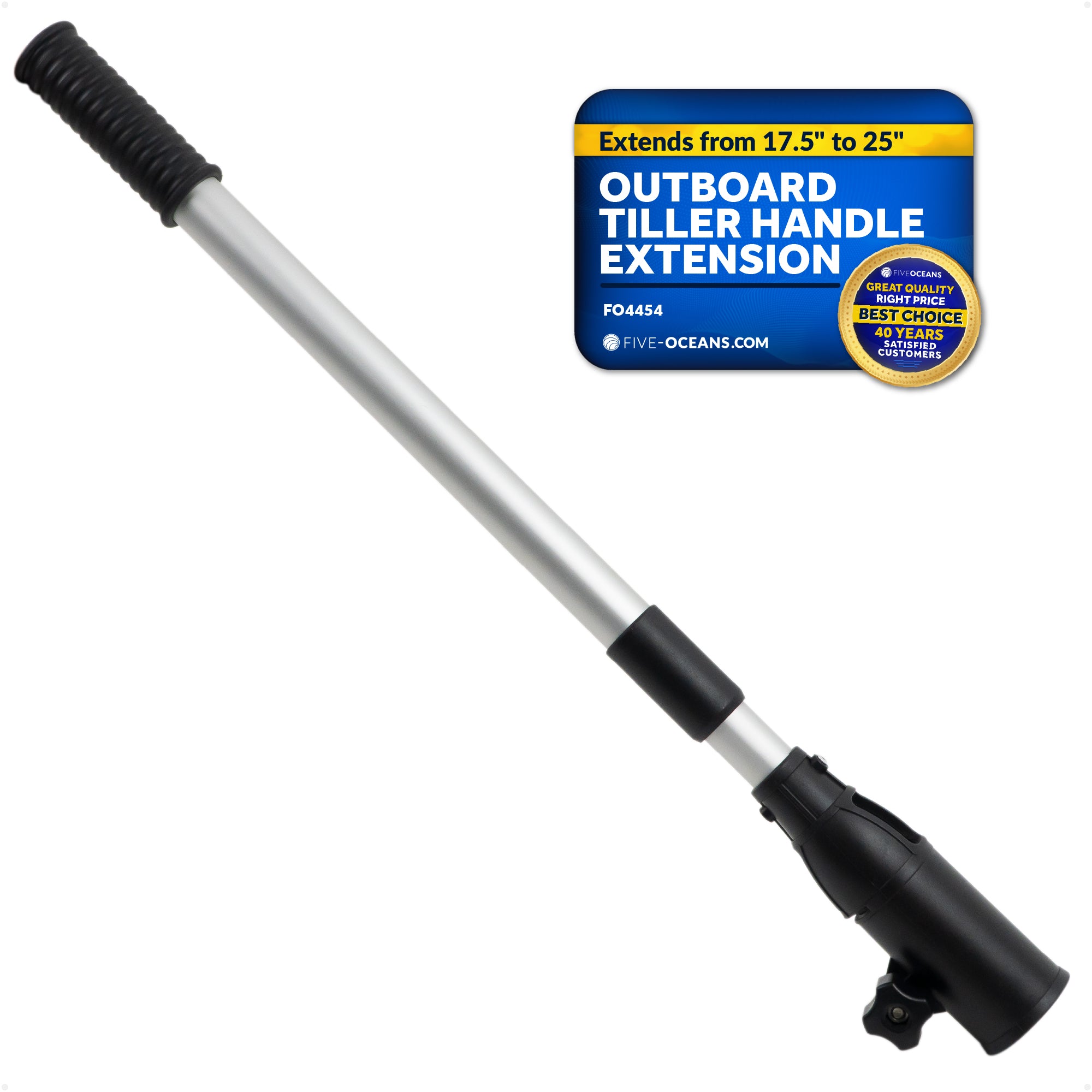 Tiller Handle Extension for Outboard, Extends from 17.5" to 25" - FO4454