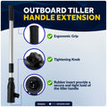 Tiller Extension Handle with Twist-Lock, Extends 17.5" - 25" - FO4454 - Five Oceans