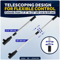 Tiller Extension Handle with Twist-Lock, Extends 17.5" - 25" - FO4454 - Five Oceans
