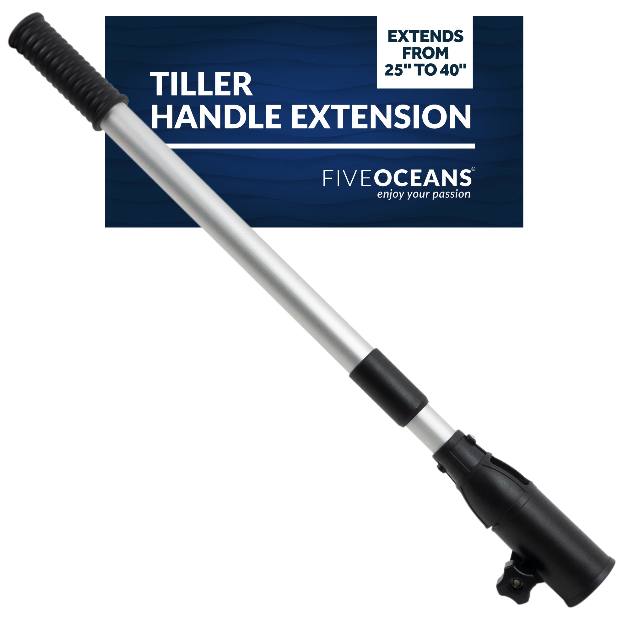 Tiller Handle Extension for Outboard, Extends from 25" to 40" - FO4455 - Five Oceans