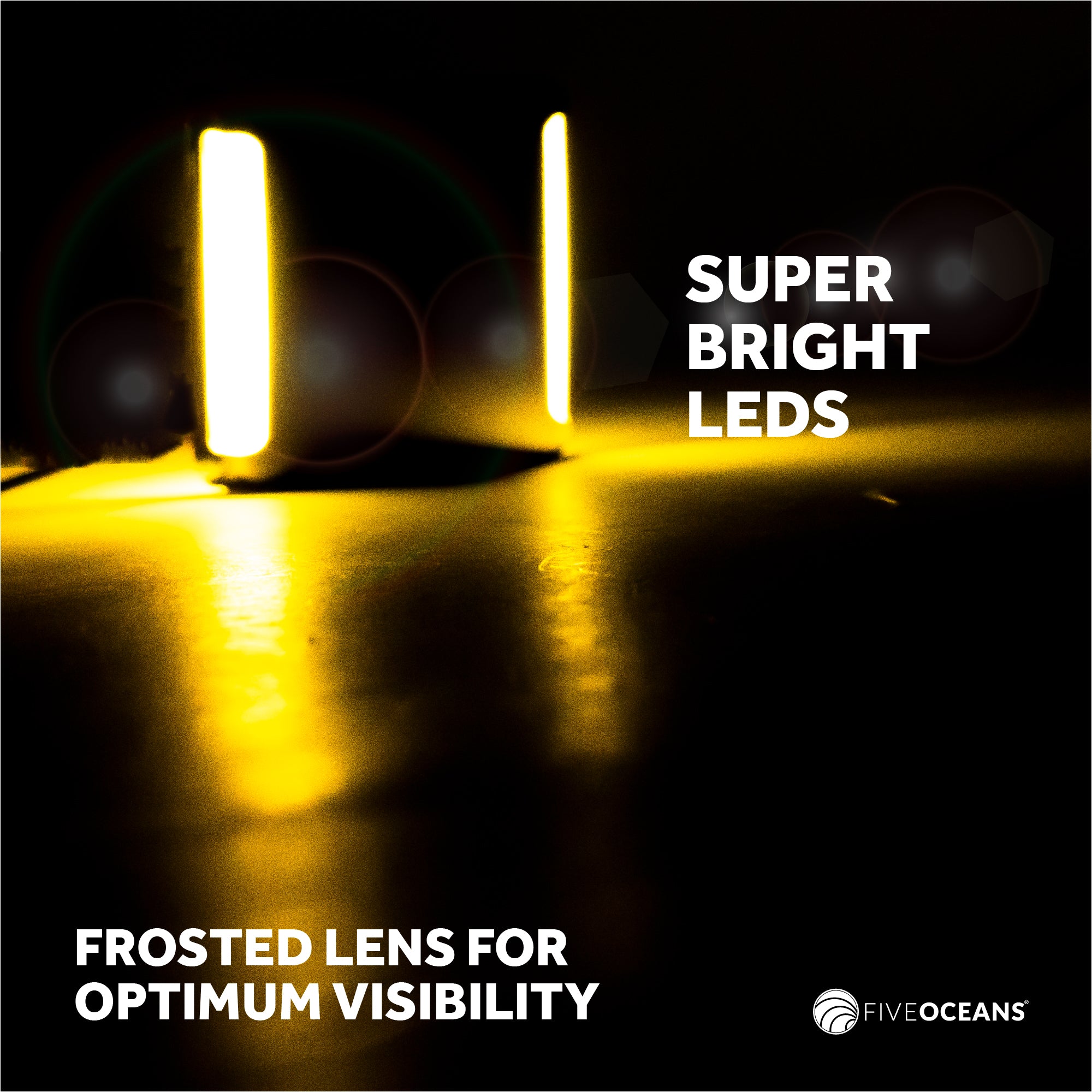 1-13/16" Square LED Surface-Mount Courtesy / Companionway Light, Warm White, 12V, 2-Pack - FO4457-M2