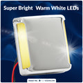 1-13/16" Square LED Surface-Mount Courtesy / Companionway Light, Warm White, 12V, 2-Pack - FO4457-M2 - Five Oceans