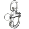 5" Pin Release Snap Shackle with Swivel Eye, AISI316 Stainless Steel - FO445 - Five Oceans