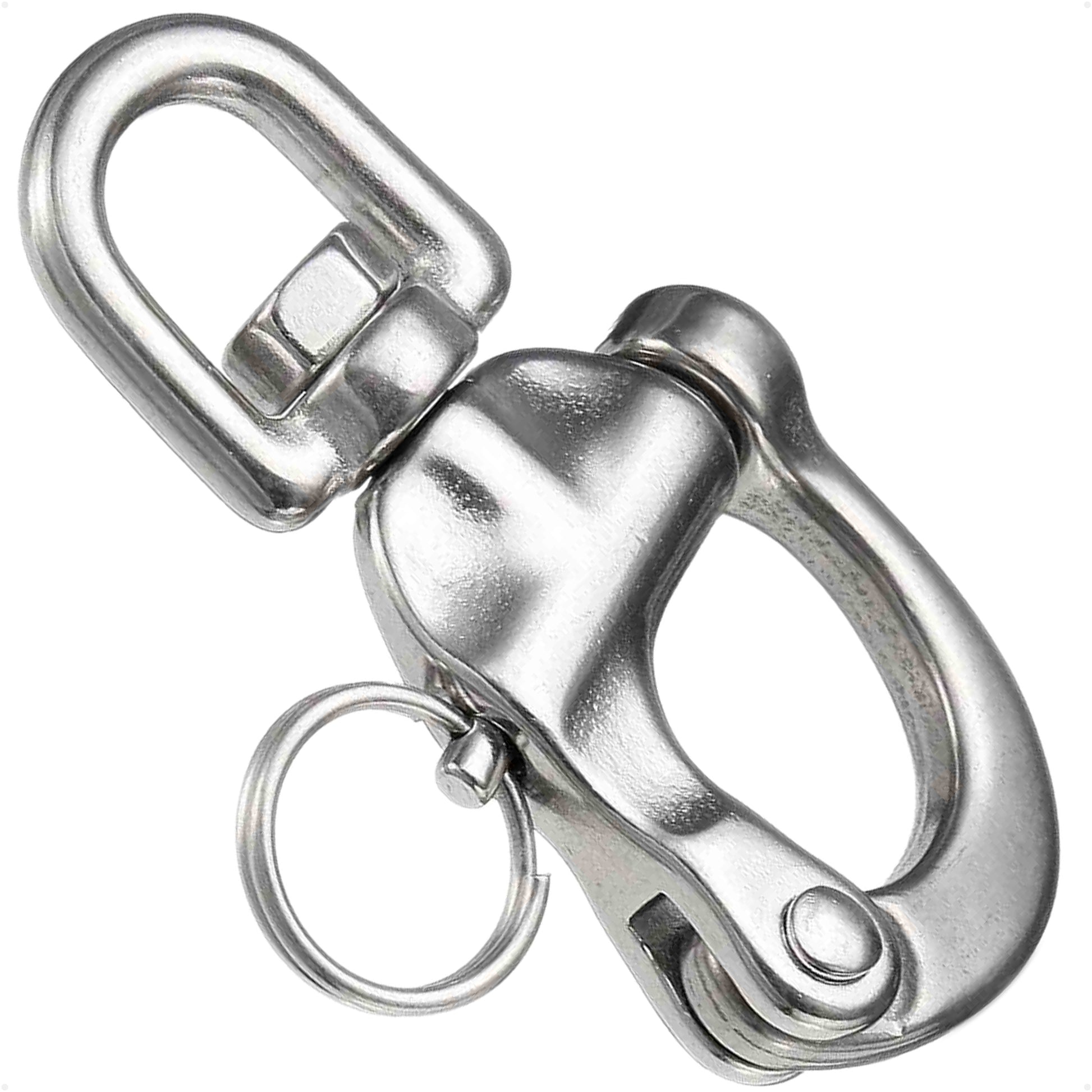 5" Pin Release Snap Shackle with Swivel Eye, AISI316 Stainless Steel - FO445 - Five Oceans