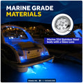LED Underwater Light, Blue, AISI316 Stainless Stee, 10-30V, 2-Pack - FO4461-M2 - Five Oceans