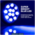 LED Underwater Light, Blue, AISI316 Stainless Stee, 10-30V, 2-Pack - FO4461-M2 - Five Oceans