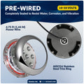 LED Underwater Light, Blue, AISI316 Stainless Stee, 10-30V, 2-Pack - FO4461-M2 - Five Oceans