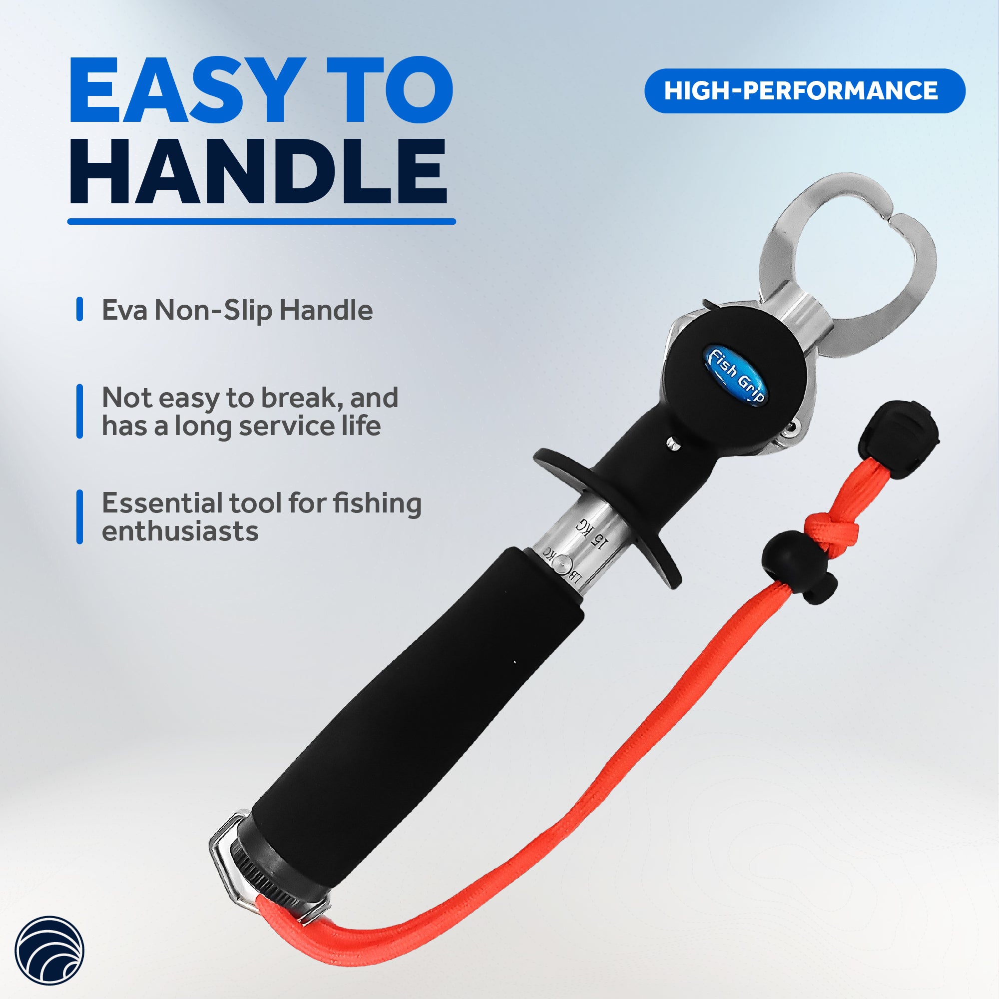 Stainless Steel Fish Lip Gripper with Scale and EVA Control Handle - FO4462 - Five Oceans
