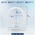 4" Deck Plate, Round Screw-in, White with Clear Lid - FO4463 - Five Oceans