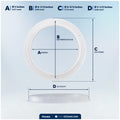 5" Deck Plate, Round Screw-in, White with Clear Lid - FO4464 - Five Oceans