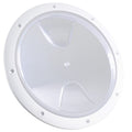 8" Deck Plate, Round Screw-in, White with Clear Lid - FO4466 - Five Oceans