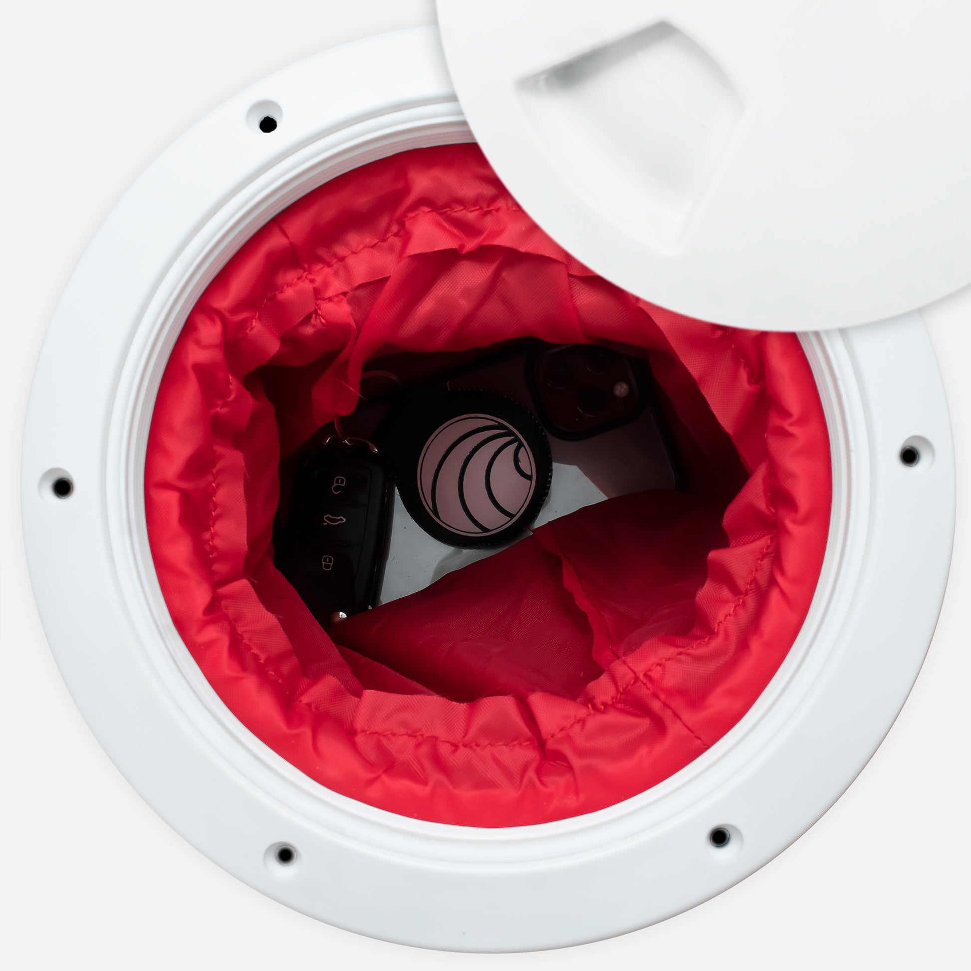 6" Deck Plate with Storage Bag, Round White - FO4467 - Five Oceans