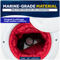 6" Deck Plate with Storage Bag, Round Screw-in, White - FO4467 - Five Oceans