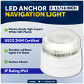 LED Anchor Navigation Light, Fixed Mount, 12V DC - 2NM