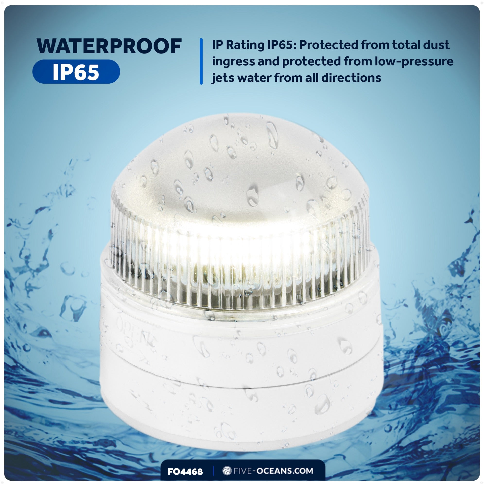 LED Anchor Navigation Light, Fixed Mount, 12V DC - 2NM - FO4468 - Five Oceans