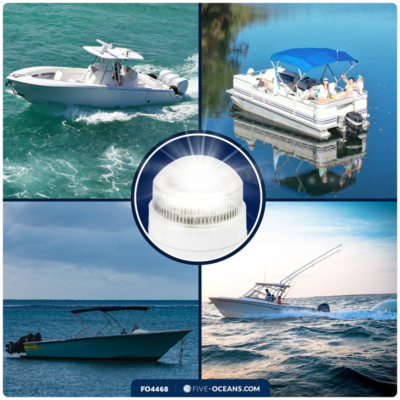 LED Anchor Navigation Light, Fixed Mount, 12V DC - 2NM