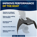 Hydrofoil for Outboard Motors 40-250HP, Black - FO4469 - Five Oceans