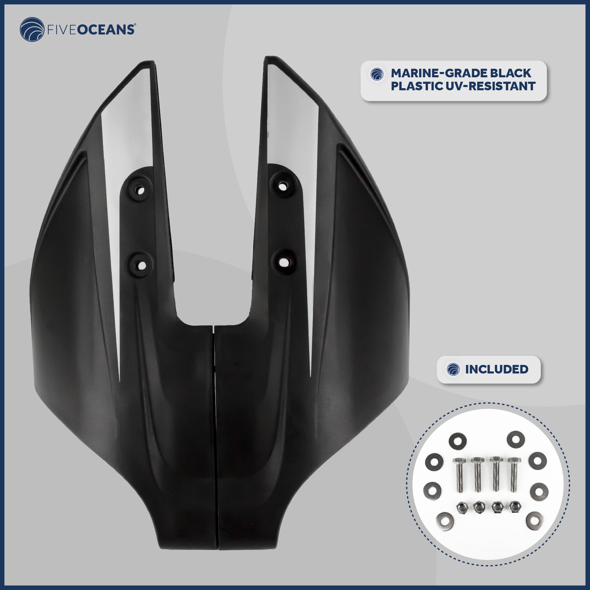 Hydrofoil, Hydrofoil for Outboard Motor,  40-250HP, Black - FO4469 - Five Oceans