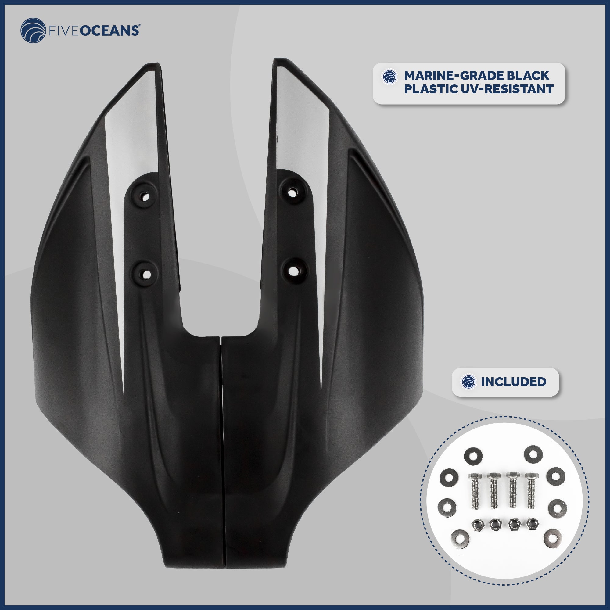 Hydrofoil, Hydrofoil for Outboard Motor,  40-250HP, Black - FO4469 - Five Oceans