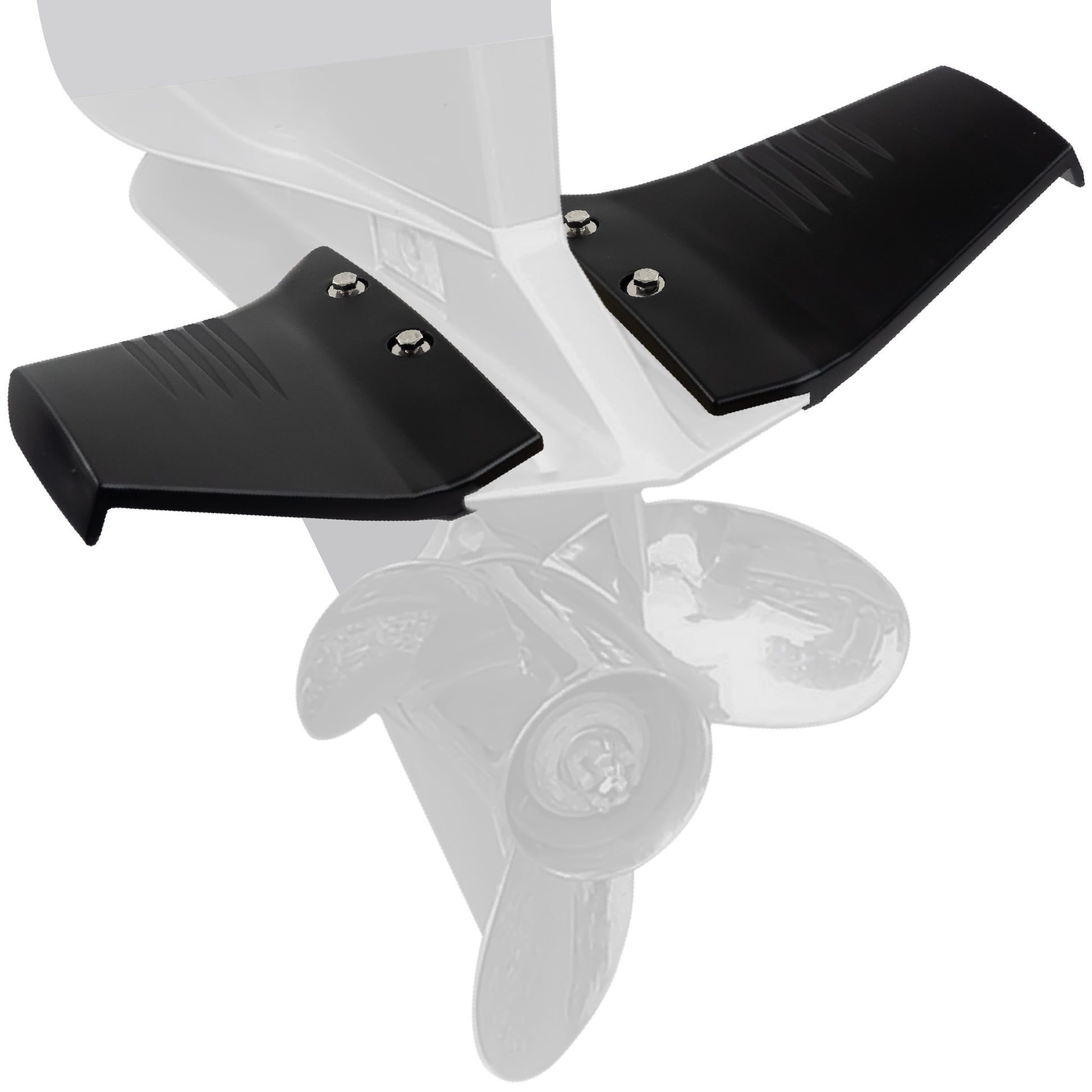 Hydrofoil for Outboards Up to 50HP, Hydro-Stabilizer Fins, Black - FO4470 - Five Oceans