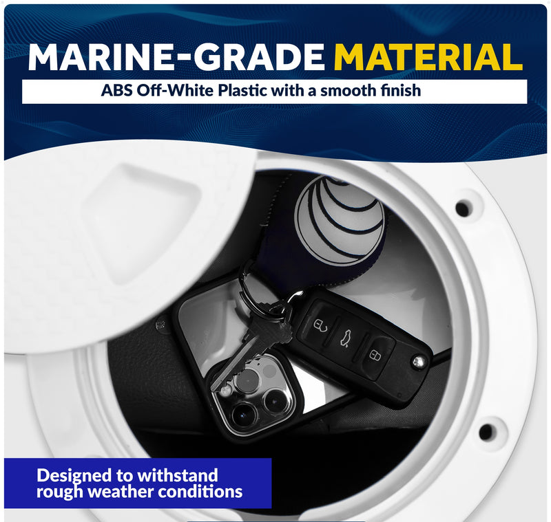 Deck Plate, Round Screw-in, Off-White - Five Oceans