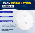 Deck Plate, Round Screw-in, Off-White - Five Oceans