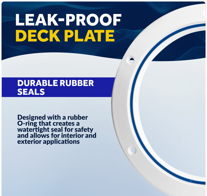 Deck Plate, Round Screw-in, Off-White - Five Oceans