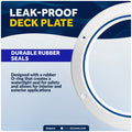 4" Deck Plate, Round Screw-in, Off-White - FO4473 - Five Oceans