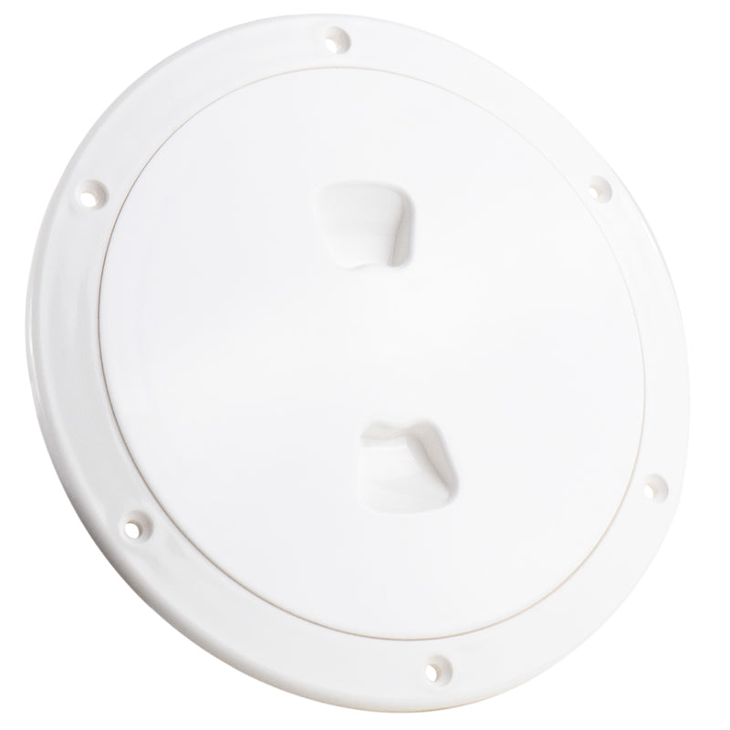 5" Deck Plate, Round Screw-in, Off-White - FO4474 - Five Oceans
