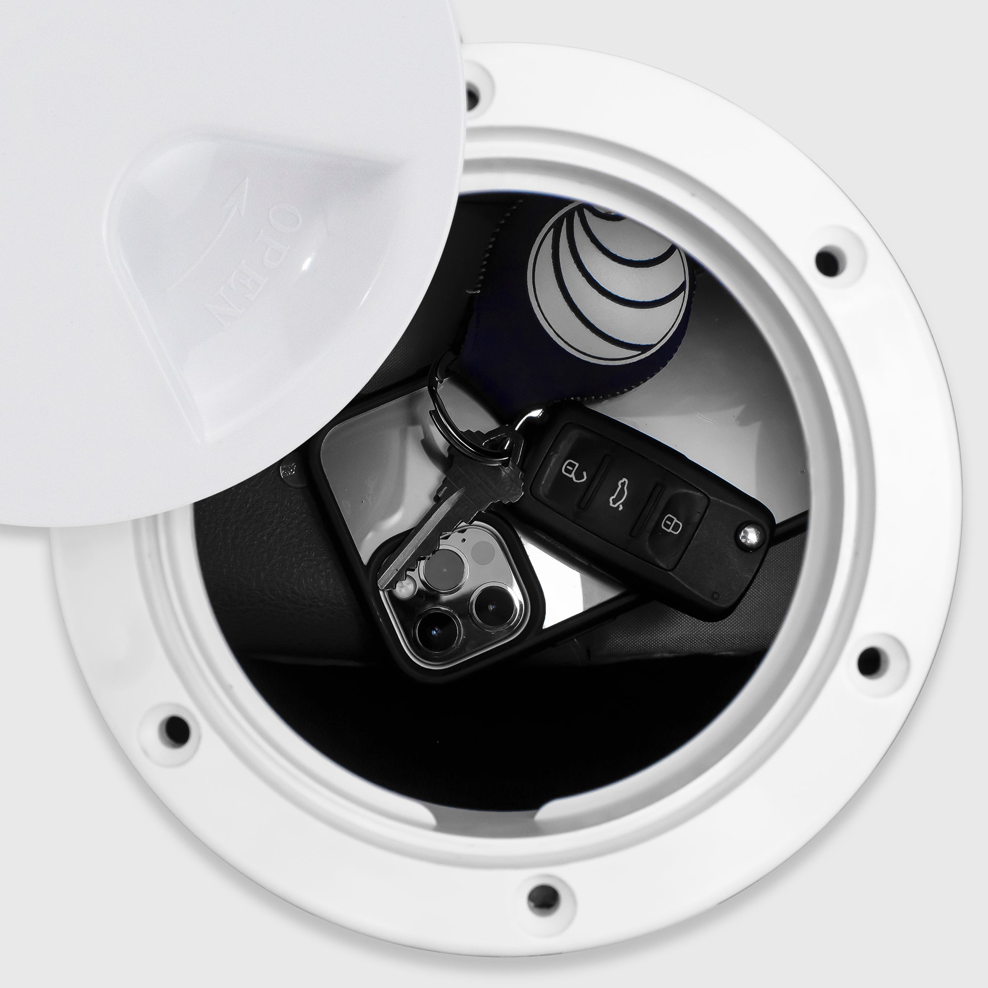 6" Deck Plate, Round Off-White - FO4475 - Five Oceans