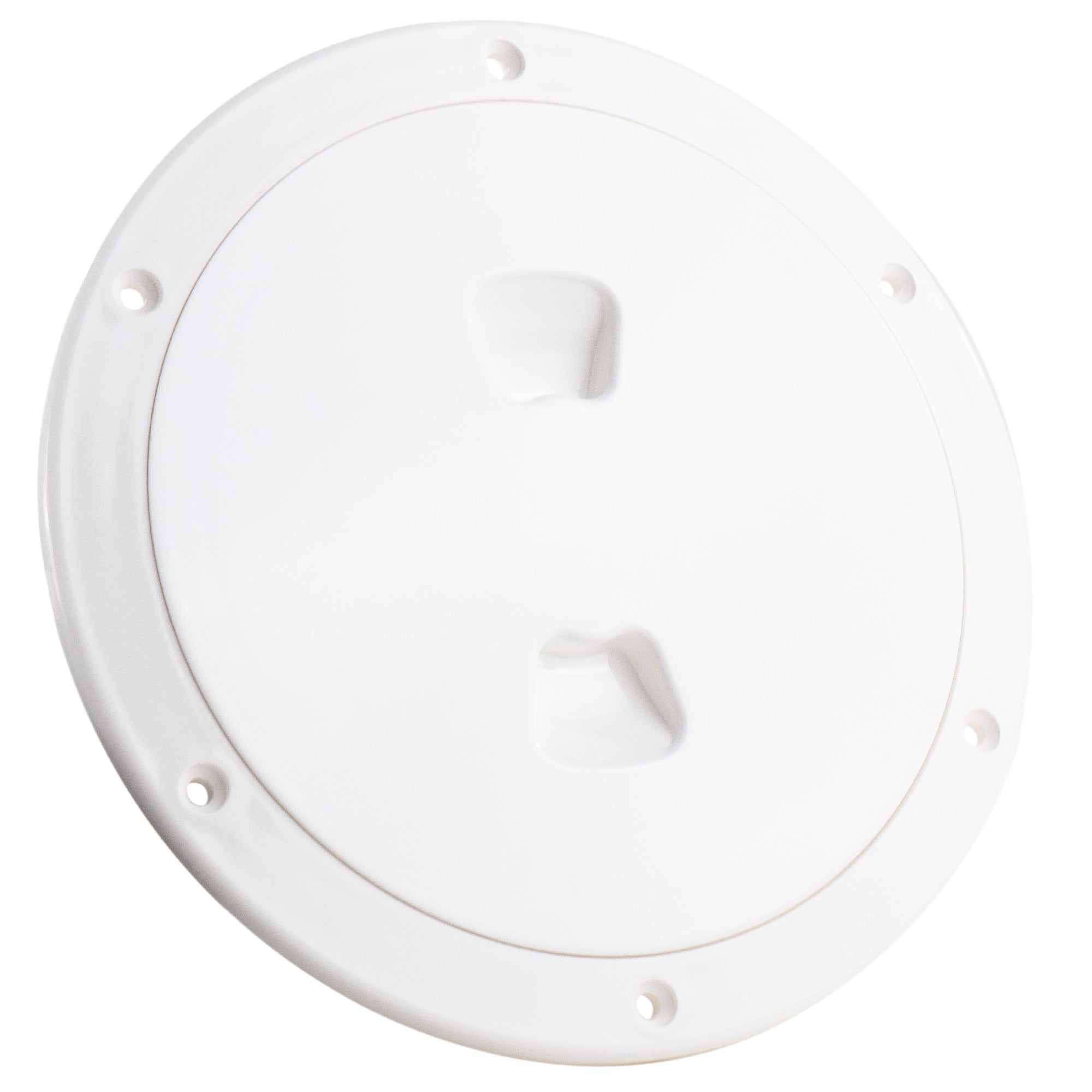 6" Deck Plate, Round Off-White - FO4475