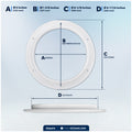 6" Deck Plate, Round Screw-in, Off-White - FO4475 - Five Oceans