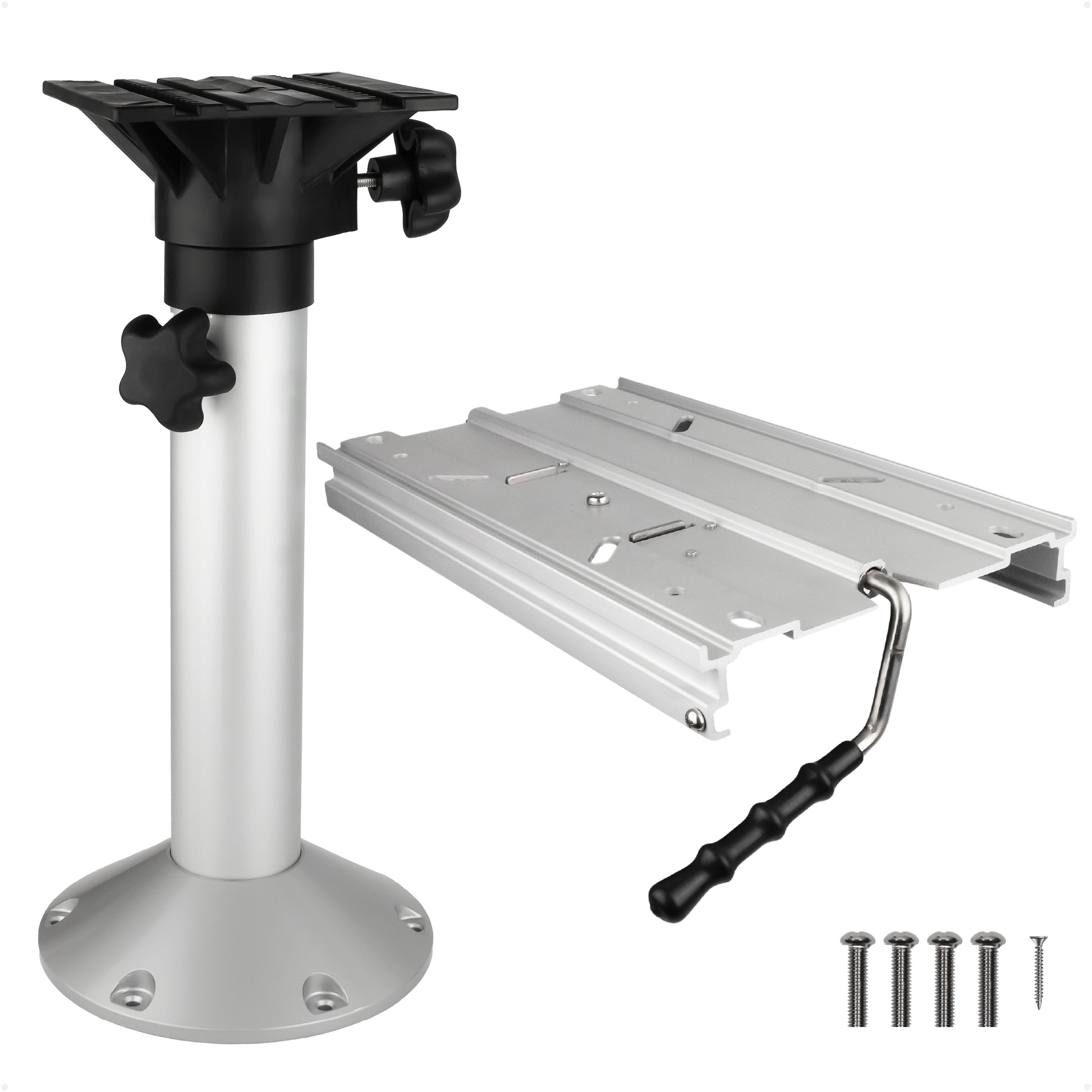 Adjustable Seat Pedestal and Locking Slide Kit, Aluminum - FO4476-4478-KIT - Five Oceans