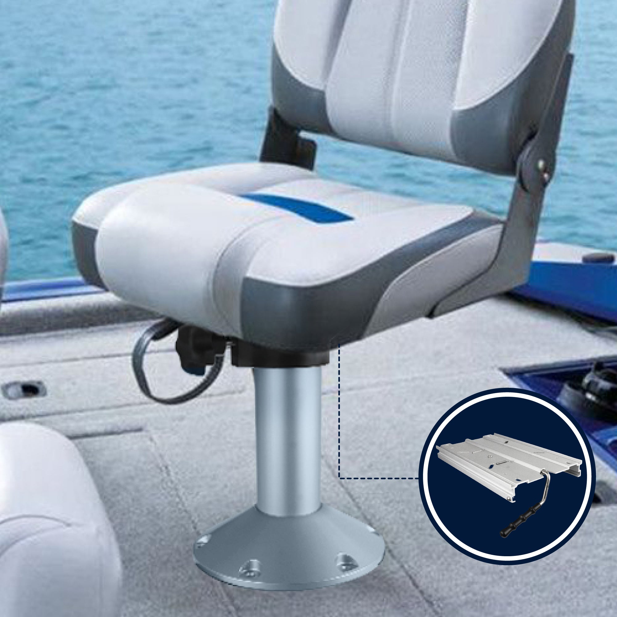 Boat Seat Slide with Locking and Adjustments Functions - FO4478